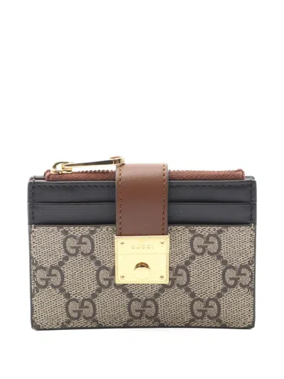 Pre-owned Gucci 2010s Gg Supreme Wallet In Neutral