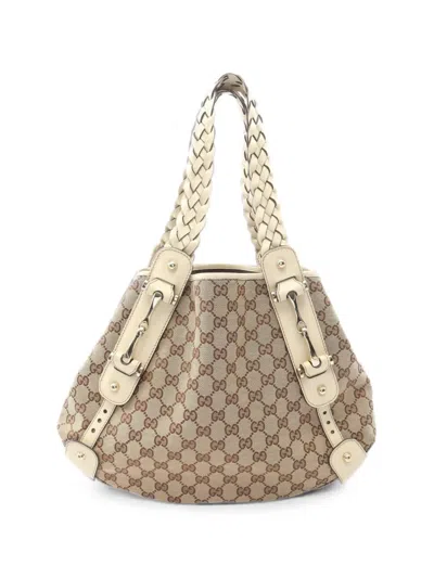 Pre-owned Gucci 2010s Gg-logo Patterned Tote Bag In Neutrals