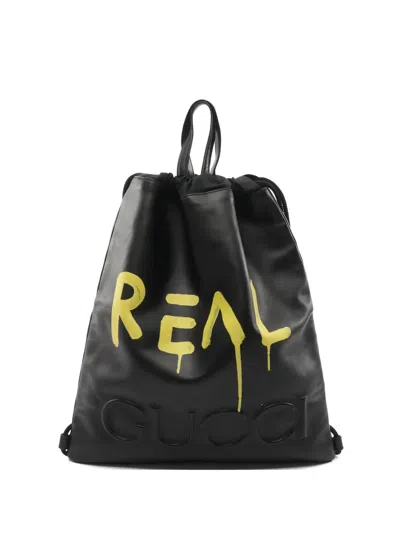 Pre-owned Gucci 2010s Ghost Backpack In Black