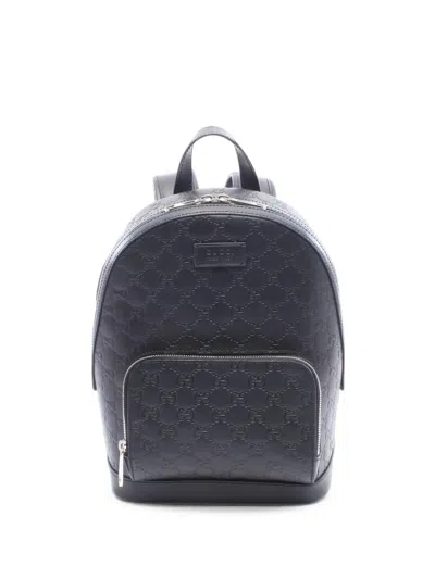 Pre-owned Gucci 2010s Ssima Backpack In Black
