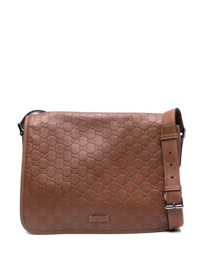 Pre-owned Gucci 2010s Ssima Shoulder Bag In Brown