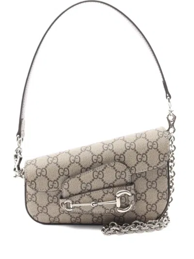 Pre-owned Gucci 2010s Horsebit 1955 Shoulder Bag In Neutral
