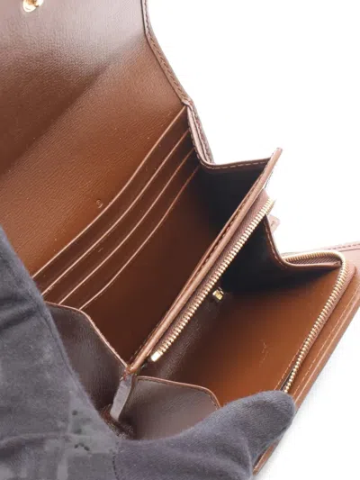 Pre-owned Gucci 2010s Horsebit Gg Supreme Wallet In Neutrals