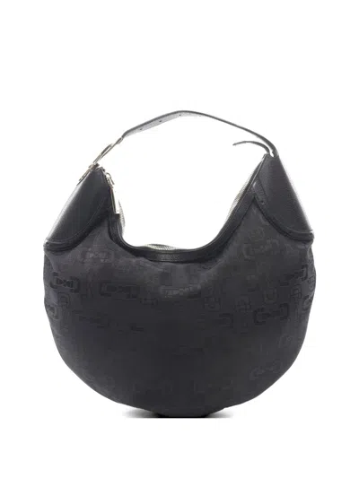 Pre-owned Gucci 2010s Horsebit Shoulder Bag In Black