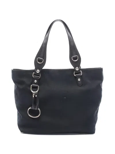 Pre-owned Gucci 2010s Icon Bit Tote Bag In Black