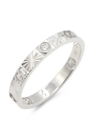 Pre-owned Gucci 2010s Icon Heart Ring In Silver