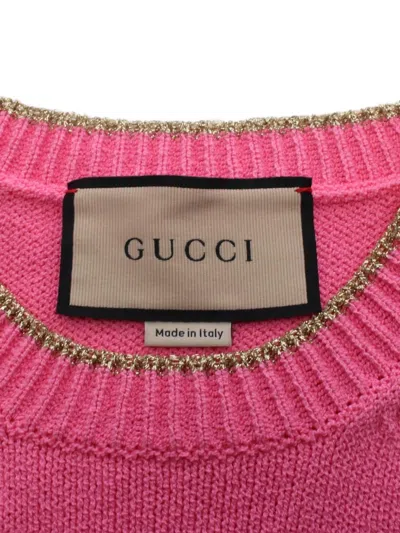 Pre-owned Gucci 2010s Interlocking G Button Sleeveless Mini Dress In Pink