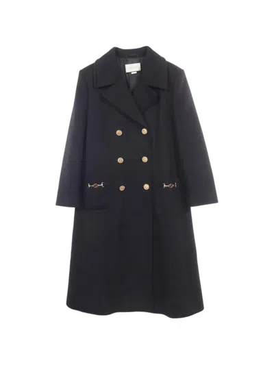 Pre-owned Gucci 2010s Interlocking G Double-breasted Coat In Black
