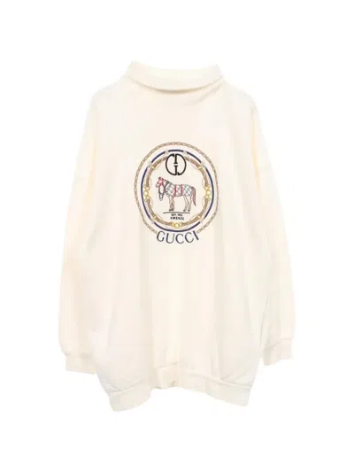 Pre-owned Gucci 2010s Interlocking G High-neck Sweater In Neutral