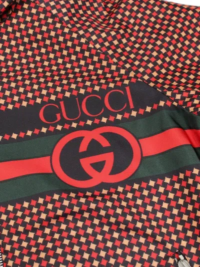 Pre-owned Gucci 2010s Interlocking G Hooded Jacket In 红色