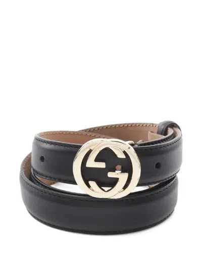 Pre-owned Gucci 2010s Interlocking G Leather Belt
