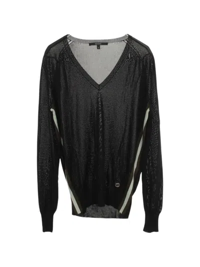 Pre-owned Gucci 2010s Interlocking G V-neck Sweater In Black