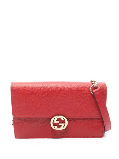 Pre-owned Gucci 2010s Interlocking G Wallet Bag In レッド