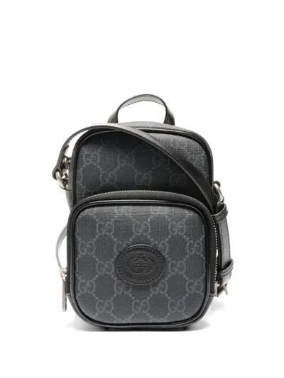 Pre-owned Gucci 2010s Interlocking Shoulder Bag In Gray