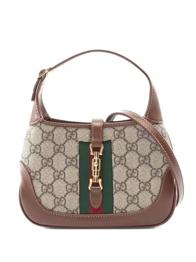 Pre-owned Gucci 2010s Jackie 1961 Gg-supreme Shoulder Bag In Neutral