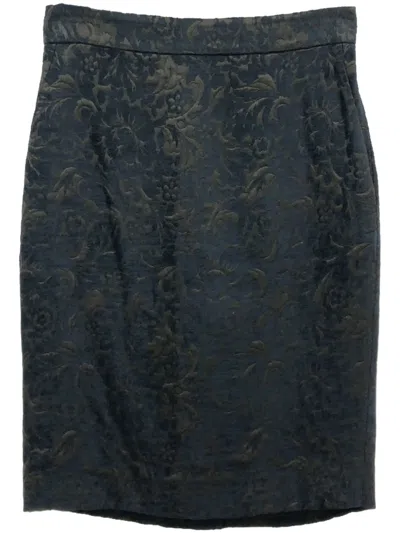 Pre-owned Gucci 2010s Jacquard Skirt In Brown