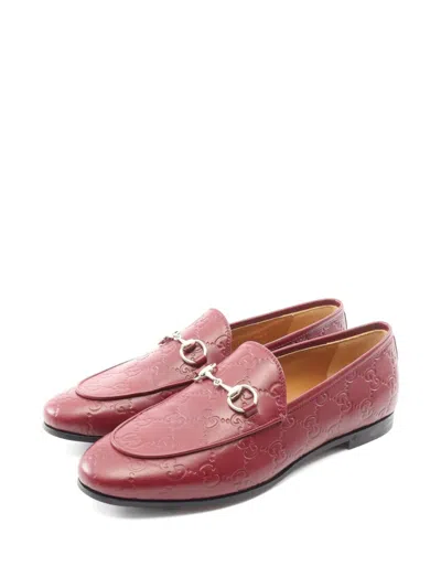 Pre-owned Gucci 2010s Jordaan Loafers In Red