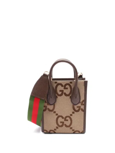 Pre-owned Gucci 2010s Jumbo Gg Leather Tote Bag