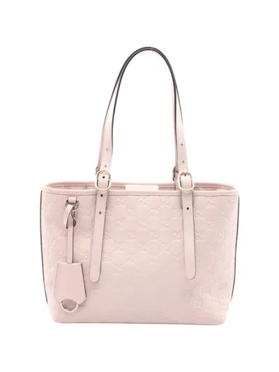 Pre-owned Gucci 2010s Leather Tote Bag In Pink