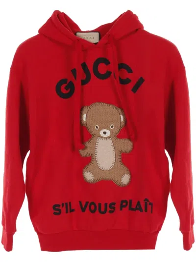 Pre-owned Gucci 2010s Logo-print Hoodie In Red