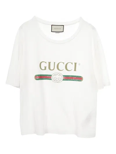 Pre-owned Gucci 2010s Logo T-shirt In White