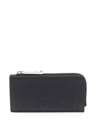 Pre-owned Gucci 2010s Logo-embossed Wallet In Black