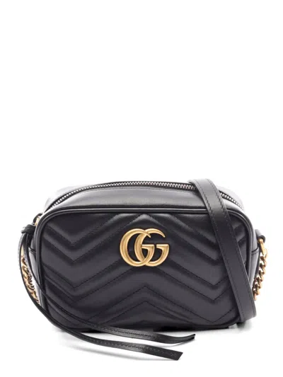 Pre-owned Gucci 2010s Logo-plaque Shoulder Bag In Black