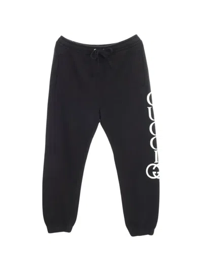 Pre-owned Gucci 2010s Logo-print Track Pants In Black