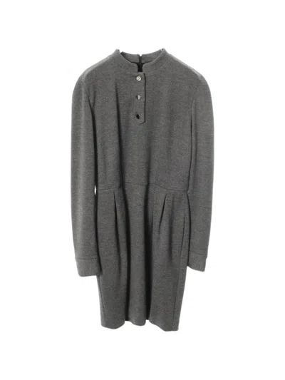 Pre-owned Gucci 2010s Long-sleeve Dress In Gray