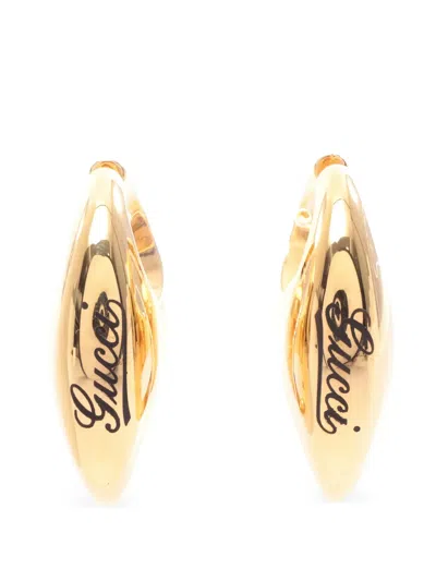 Pre-owned Gucci 2010s Marinachain Earrings In Gold