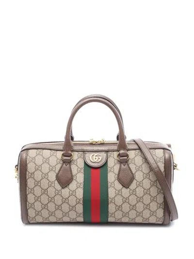 Pre-owned Gucci 2010s Medium Ophidia Gg Tote Bag In Neutral