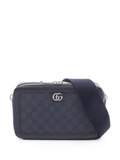 Pre-owned Gucci 2010s Ophidia Gg Supreme Shoulder Bag In Blue
