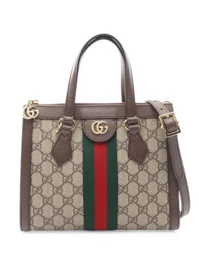Pre-owned Gucci 2010s Ophidia Gg Tote Bag In Neutral