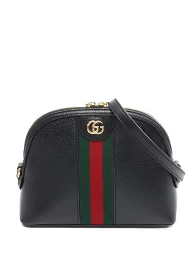 Pre-owned Gucci 2010s Ophidia Stripe-detailed Shoulder Bag In Black