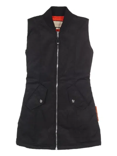 Pre-owned Gucci 2010s Padded Mini Dress In Black