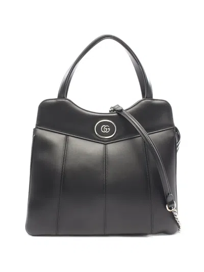 Pre-owned Gucci 2010s Petit Gg Tote Bag In Black