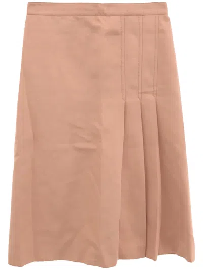 Pre-owned Gucci 2010s Pleated Skirt In Pink