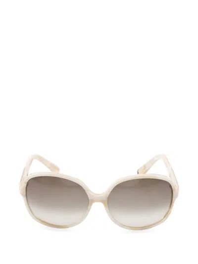 Pre-owned Gucci 2010s Round-frame Sunglasses In Neutral