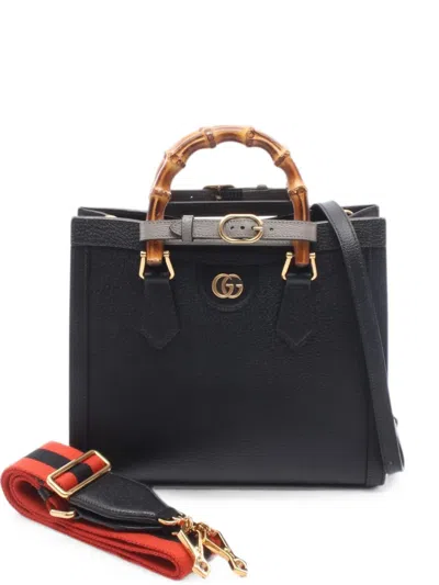 Pre-owned Gucci 2010s Small Diana Two-way Tote Bag In Black
