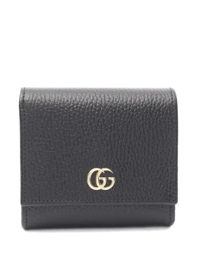 Pre-owned Gucci 2010s Small Double G Wallet In Black