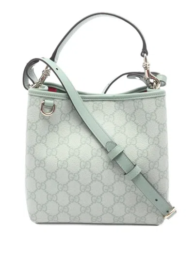 Pre-owned Gucci 2010s Small Gg Emblem Bucket Bag In Green