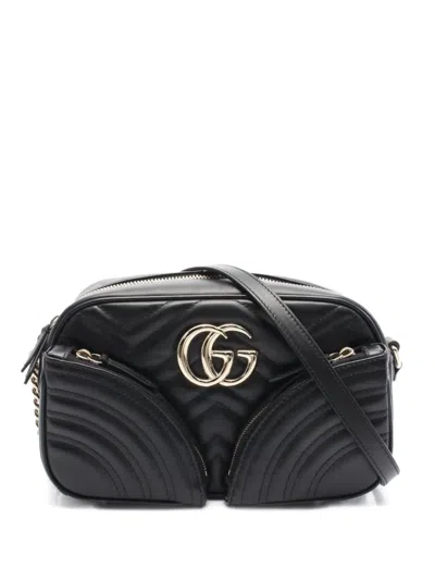 Pre-owned Gucci 2010s Small Marmont Shoulder Bag In Black