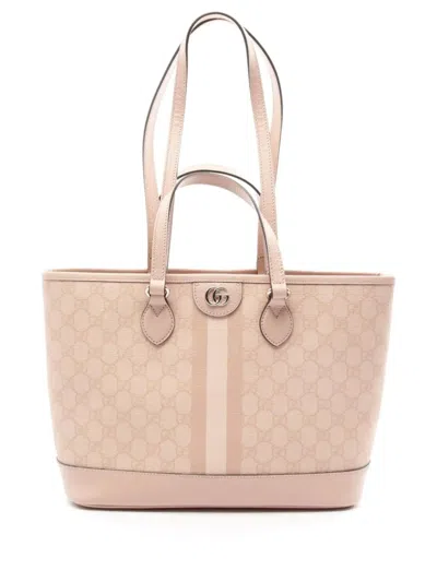 Pre-owned Gucci 2010s Small Ophidia Tote Bag In Pink