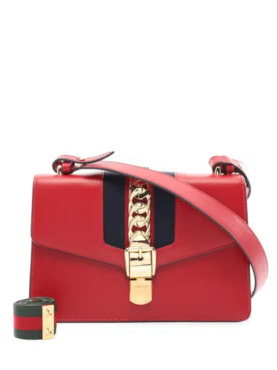 Pre-owned Gucci 2010s Small Sylvie Two-way Bag In Red