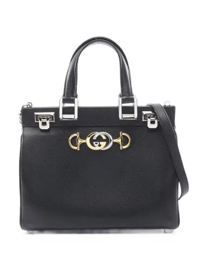 Pre-owned Gucci 2010s Small Zumi Two-way Handbag In Black
