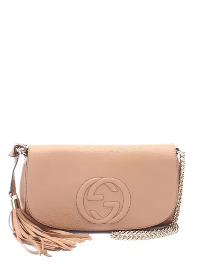 Pre-owned Gucci 2010s Soho Interlocking-g Chain Shoulder Bag In Neutral