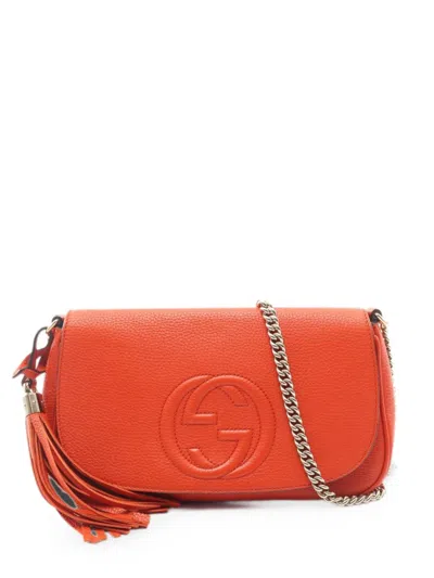 Pre-owned Gucci 2010s Soho Tassel Shoulder Bag In Orange