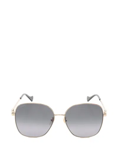 Pre-owned Gucci 2010s Square-frame Sunglasses In Gold