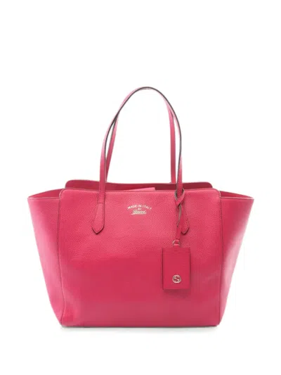 Pre-owned Gucci 2010s Swing Logo-detail Tote Bag In ピンク