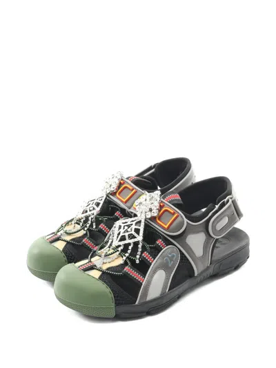 Pre-owned Gucci 2010s Tinsel Sport Sandals In Black